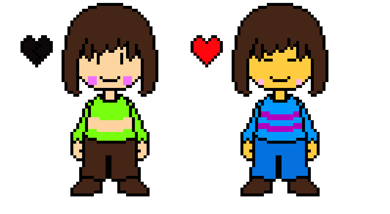 US! Frisk and UT! Chara.