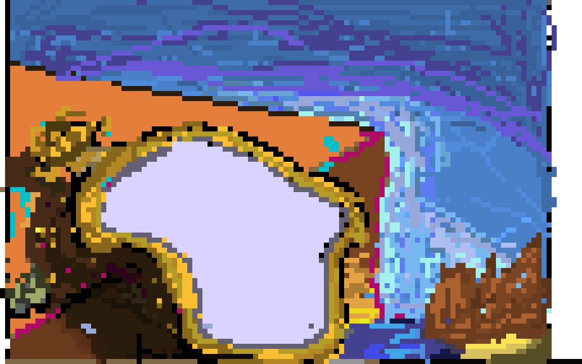 [137189] melting watch pixel art