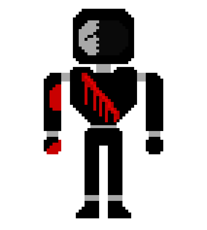 [2fcb16] *He Looks at blue....While blood drips from the empty helmet*