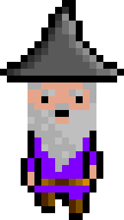 [bb0007] Pixel Wizard Purple Walking AniF1