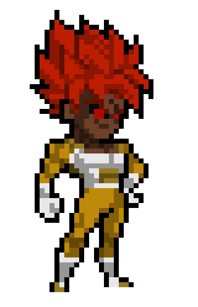 [6c26bc] Saku, the Saiyan/Demon Hybrid (Demonic SSJ Form) (Cell Saga) - DBZ OC