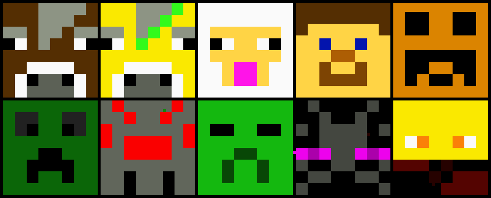 [9664c4] cow's sheep steve snow golam creeper spider zomby enderman blaze 