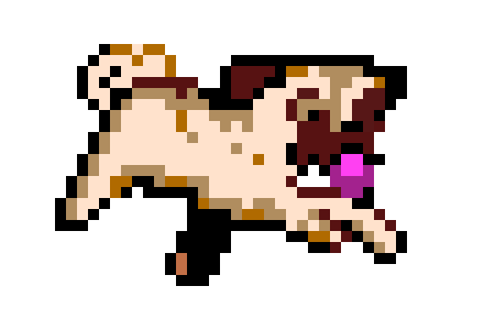 [9664c4] Pug Pixel Art