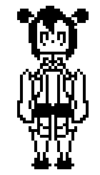 Undertale Sprite Black And White