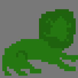 [9664c4] Broccolion #1 - base silhouette