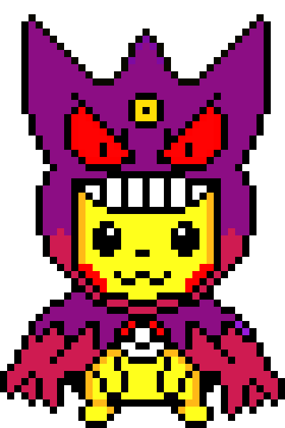 [d49478] Mega Gengar pikachu perler