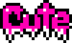 [9664c4] pixel art cute word