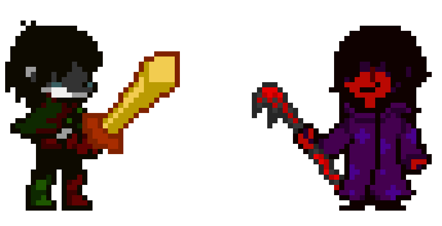[494b86] Bloodrune AU - Wilsa Killjoia Battle Sprite Plus Skelor Skellington Ch. 2 Battle Sprite