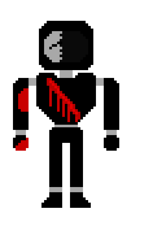 [2fcb16] *The Body looms over you,Blood Hits your visor*