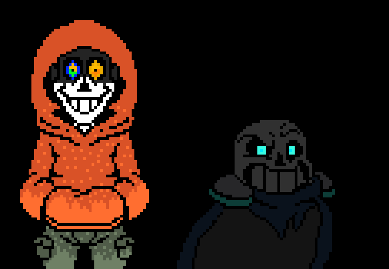 dustswap  Sans and Papyrus.(made by dustverse21)(revised)