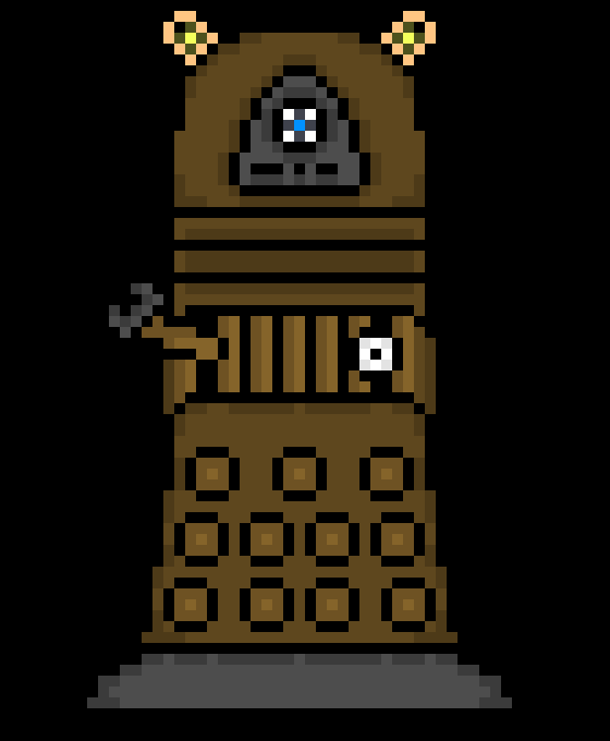 omg guys look, its the funni Dalek from hit tv show Dr. Who