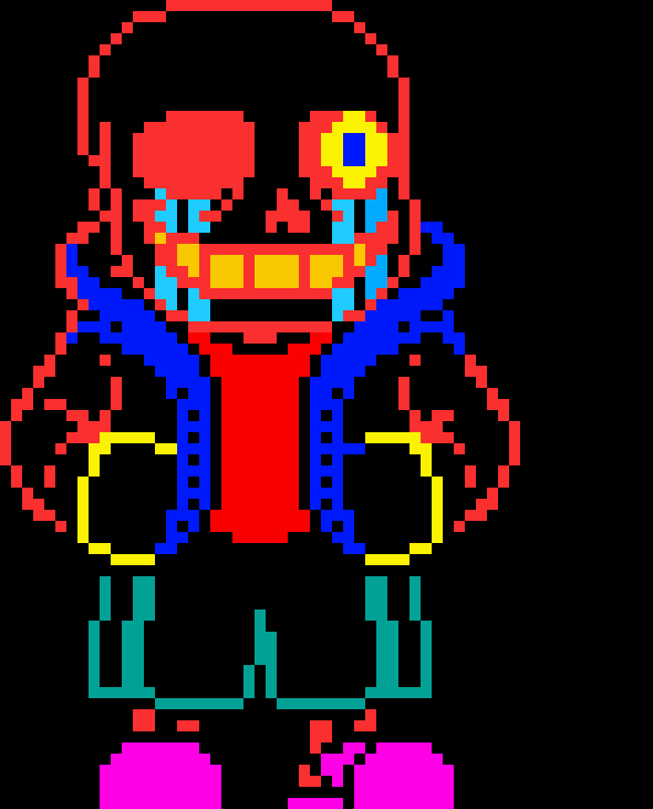 *ties up ice sans's soul and makes them attack police sans