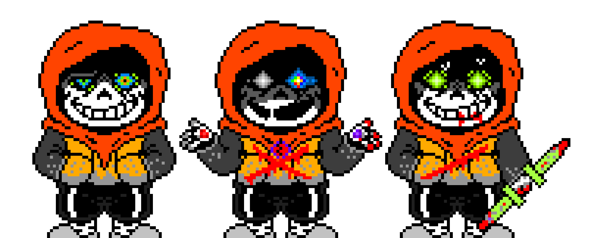 [31a0a8] NegaDust Sans The Skeleton last destruction Hardmode Battle Sprite. (V6)
