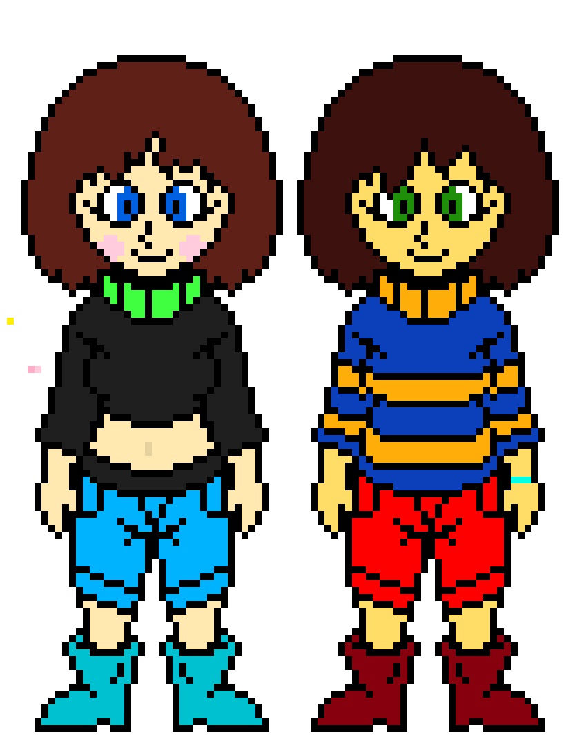 [993fcc] Overtale Chara and Frisk V2
