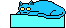 [9664c4] Blue Cat on Blue  Box