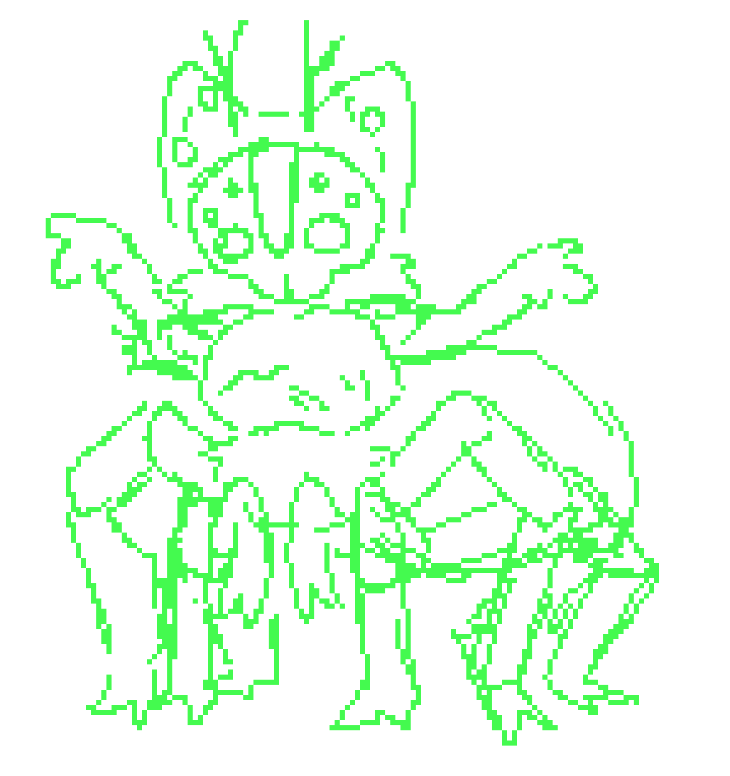 [da9847] i turned him into a spider that's web is made from strings of broken code :D