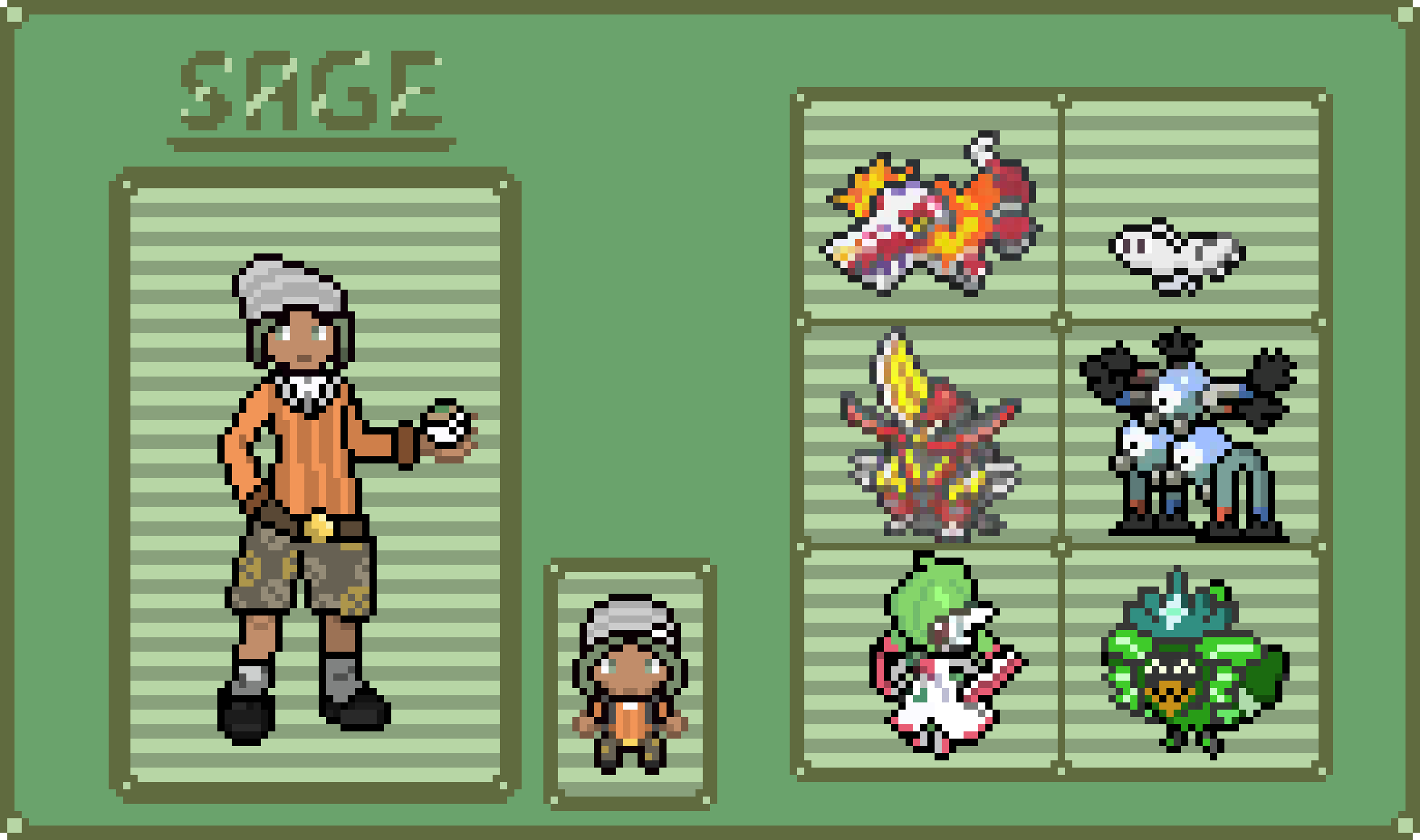 [0031a6] Pokemon Sage sprite + team