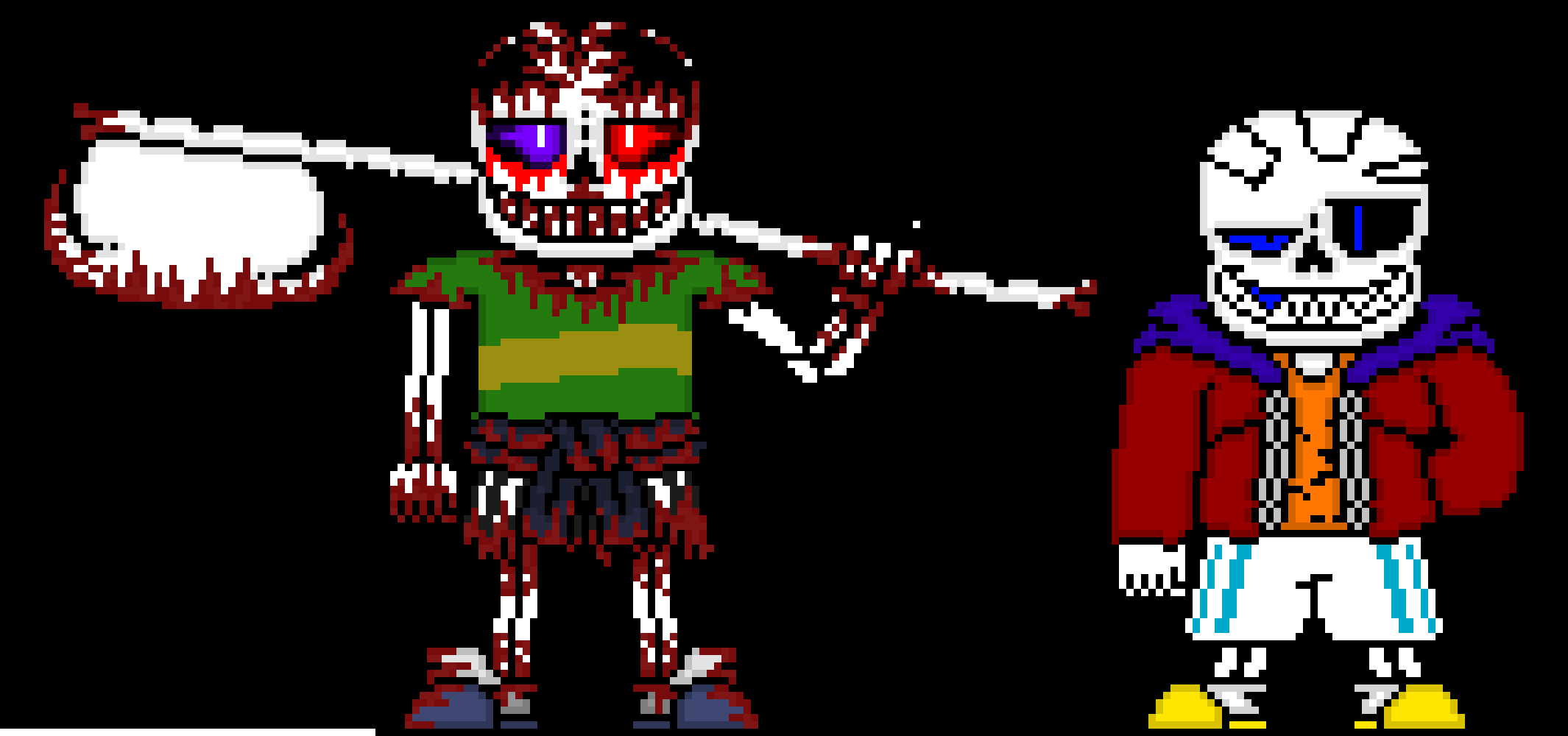 [e8cb42] what people call a Sans recolour (left) vs what an actual recolour is (right)