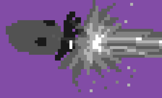 [62d4b6] *I quickly blast into the barrel of the shotgun in a attempt to stall or destroy it*