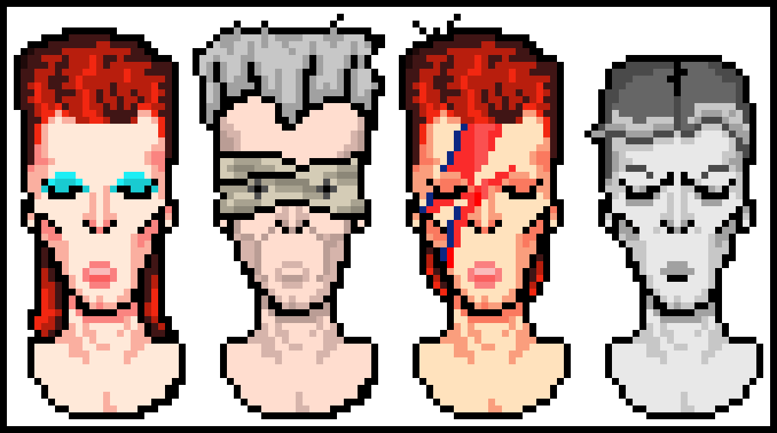 [9664c4] Four of the Many Faces of David Bowie