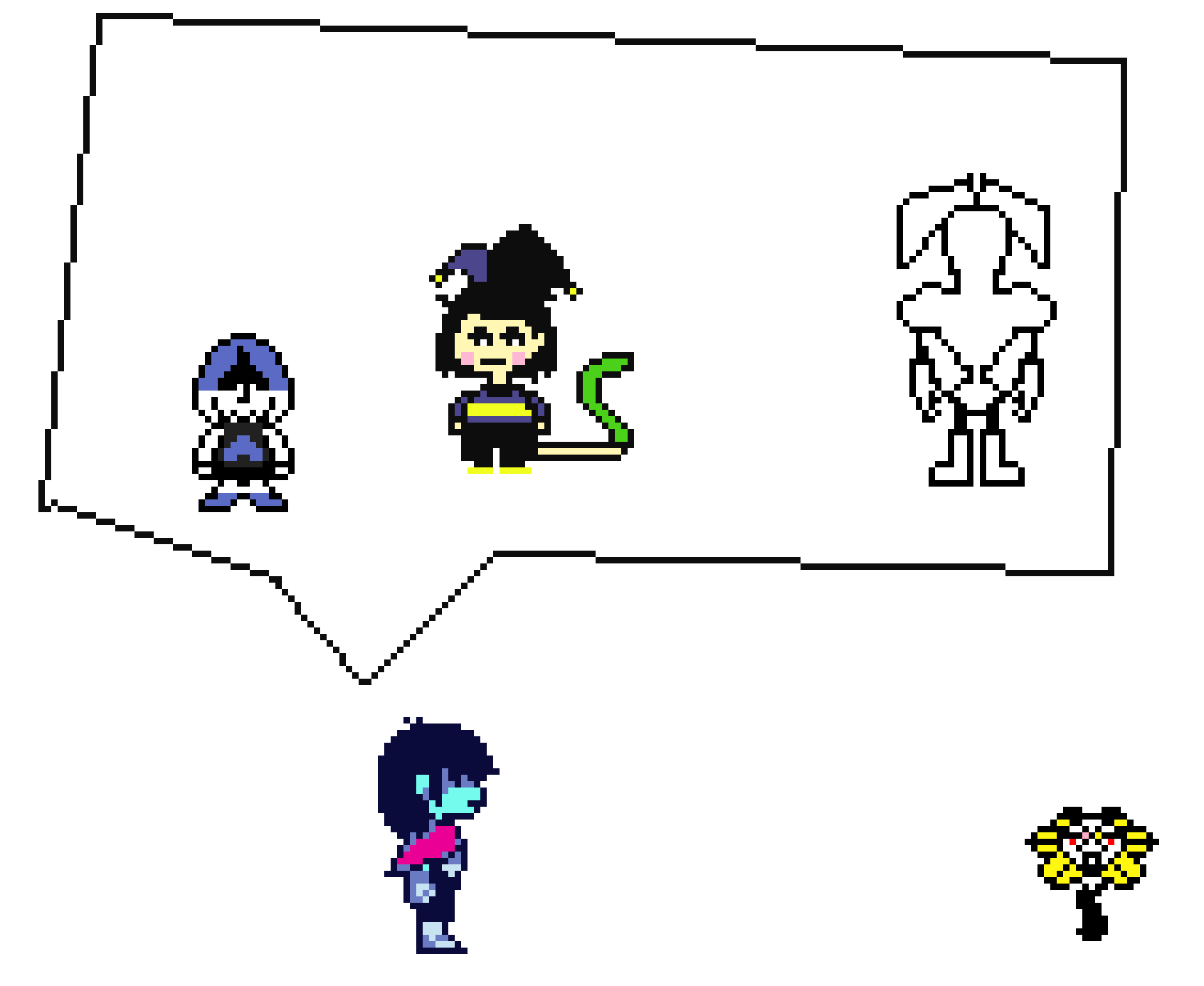 [d728ea] Deltarune au where UT characters take place of darkners