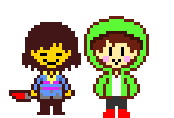 Genocide Frisk and Storyshift Chara