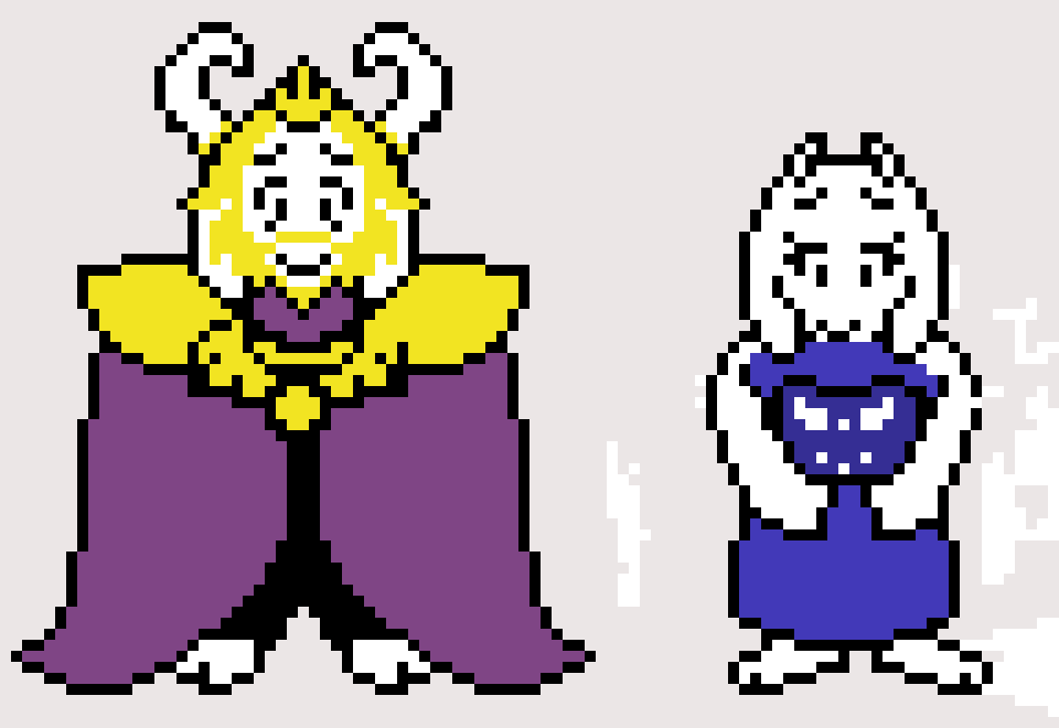 [9664c4] Toriel and Asgore- Undertale (or PUN-DERTALE)