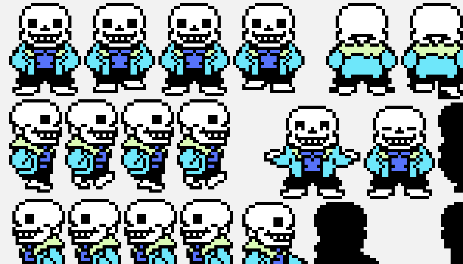 [9664c4] UnderTale - Sans sprite sheet(isaac)