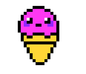 [9664c4] ICECREAM PIXEL ART I MADE!!!