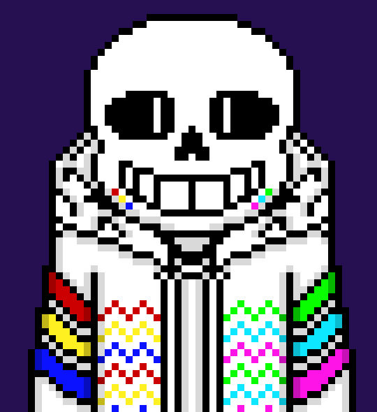 [b63bdb] *in the Omega Timeline. He notices FDT talking to his Frisk with FHT*