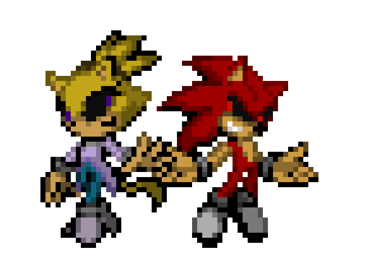 [6c26bc] Sonic OC Villain Couple - Goldi the Cat and Gorx the Hedgehog
