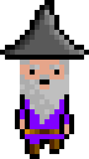 [bb0007] Pixel Wizard Purple Walking AniF2
