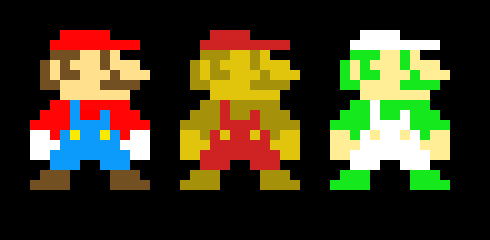 mario, mario's dad, and luigi