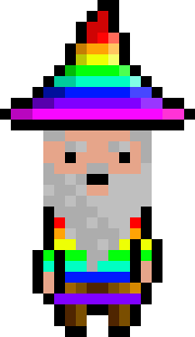 Pixel Wizard Rainbow