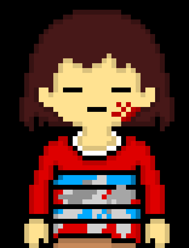 [7a4037] *notices Fell and tries to get FDT's attention but he doesn't pay attention to Frisk*