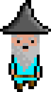 [bb0007] Pixel Wizard Light Blue Walking AniF2