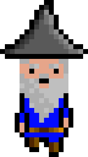 [bb0007] Pixel Wizard Dark Blue Walking AniF1