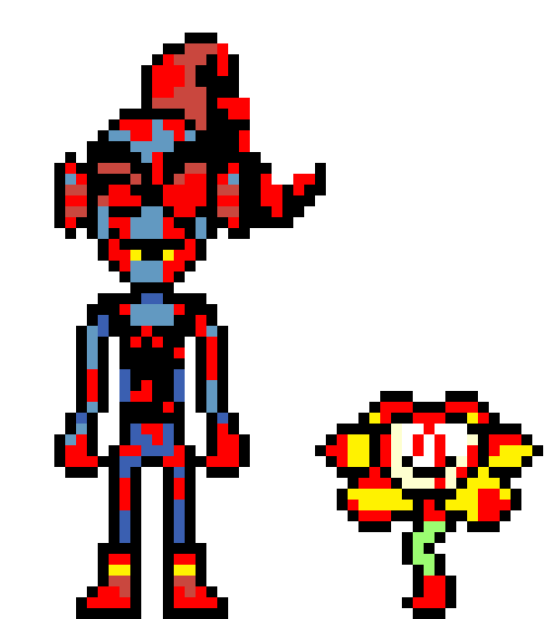 [9664c4] Undertale.exe Undyne and Flowey