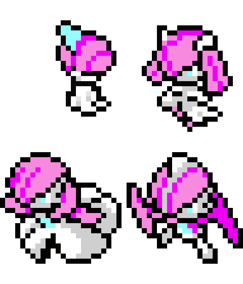 [9664c4] Alternate Ralts Chain (Light Pink and Dark Pink)