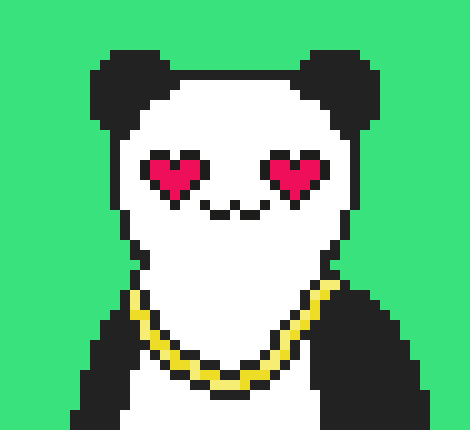 [59d3a7] Pixel Panda Face NEW