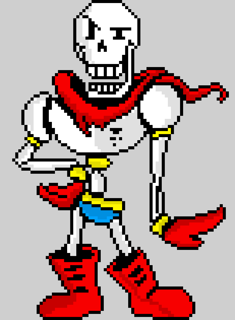 [adda19] Undertale Papyrus sprite shadow remake