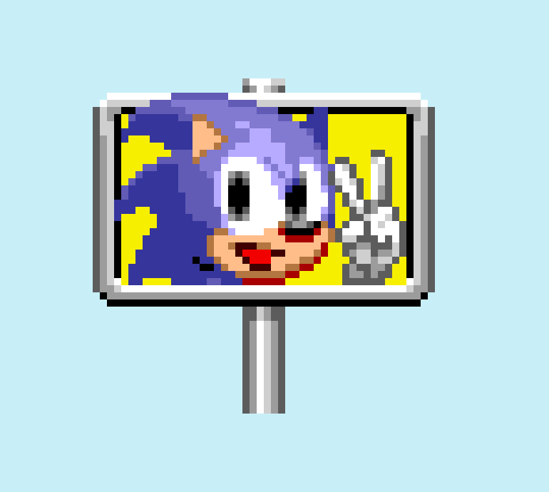 Sonic the Hedgehog 1 goal sign