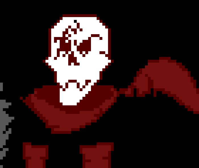 [71fafd] (ignore the papyrus looking wrong) *catches the trident for Dust, then sends a hell ton of sharp bones*