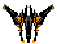 [429e74] Spaceship pixel game template no background