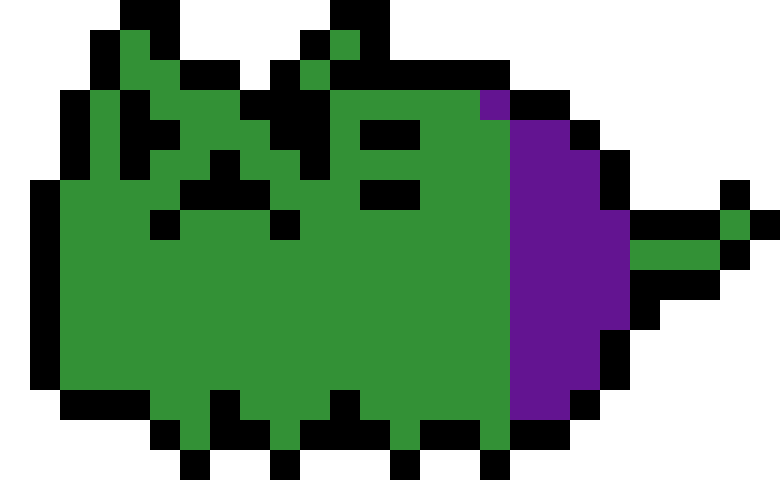 [9664c4] Pusheen Pixel Art hulk