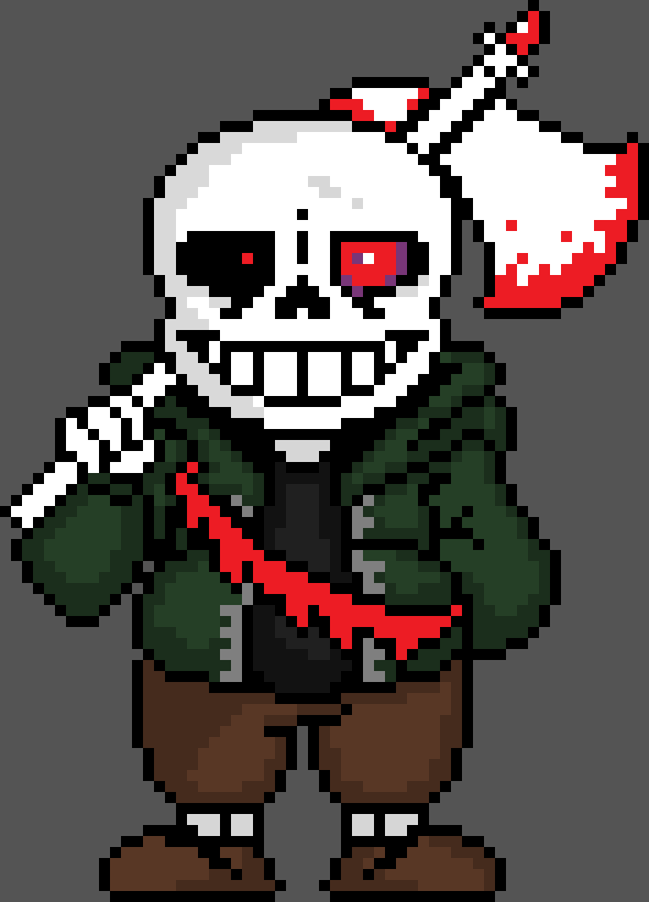 -summons his axe- This is enough multiverse, your acting like a child.. -Insanity!Tale Sans (Deteriorate)