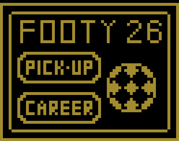 [0a9ba4] Footy 26 Gold Edition Main Menu