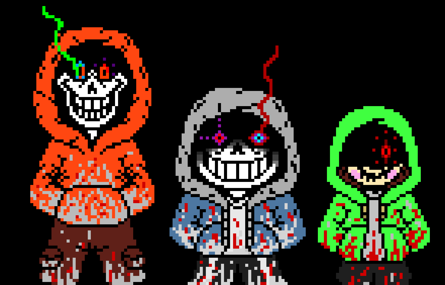 MAD Time Trio...Sans Papyrus and Chara