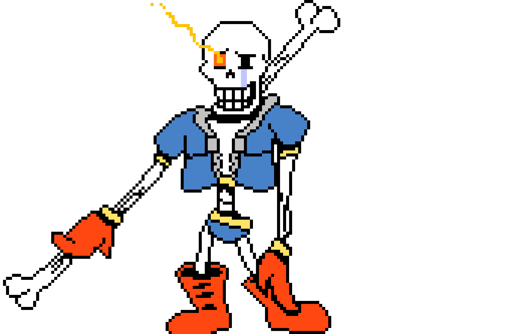 Disbelief Papyrus Phase 1 Battle Sprite.