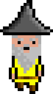 [bb0007] Pixel Wizard Yellow Walking AniF1